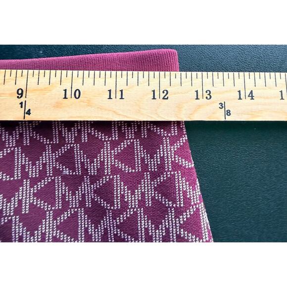 MICHAEL Michael Kors XS NWOT MK Logo Jacquard Merlot Pencil Skirt Sporty Chic - Picture 4 of 11